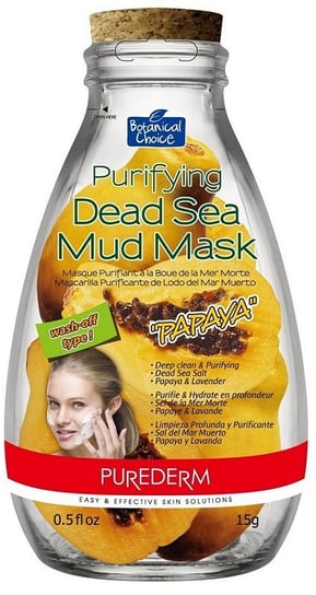 Purederm, maseczka do twarzy oczyszczająca z błota morza martwego Papaja, 15 ml Purederm