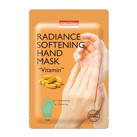 Purederm, Radiance Softening Hand Mask “Vitamin” rozjaśniająco-zmiękczająca maseczka do dłoni z witaminami 1 para Purederm