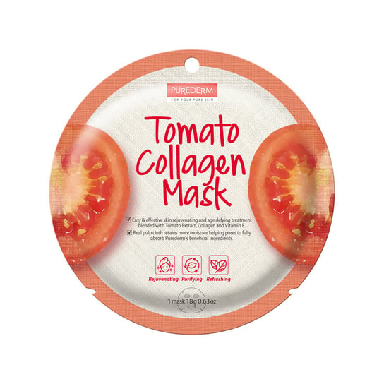 Purederm, Tomato Collagen Mask maseczka kolagenowa w płacie Pomidor 18g Purederm