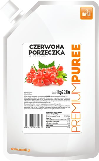 Puree Czerwona Porzeczka premium Menii 1 kg Inny producent