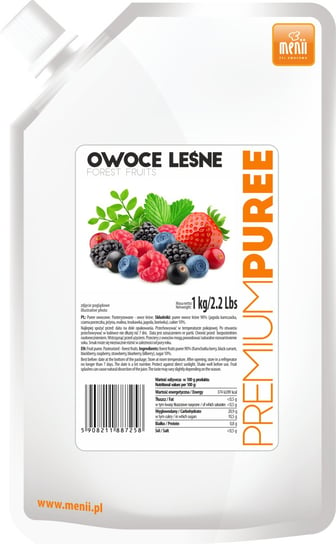 Puree Owoce Leśne premium Menii 1 kg Inny producent