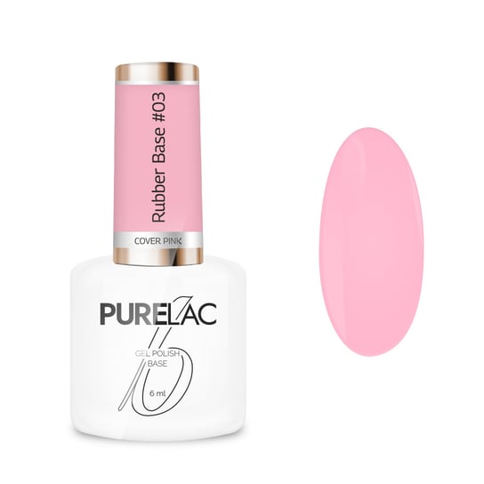 Purelac, Baza Kauczukowa, Rubber Base, #03 Cover Pink, 6 ml Purelac
