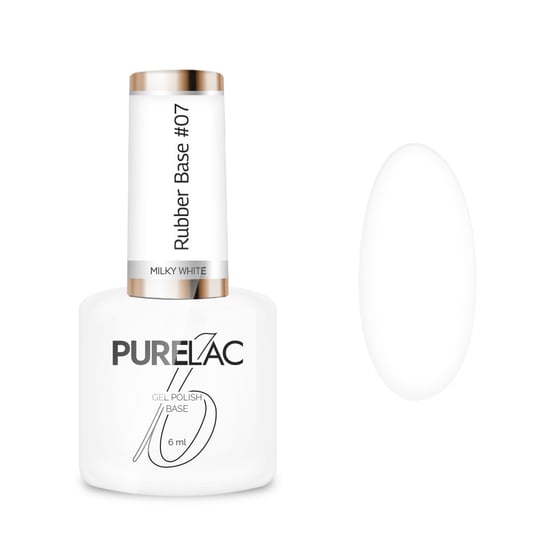 Purelac, Baza Kauczukowa, Rubber Base, #07 Milky White, 6 ml Purelac