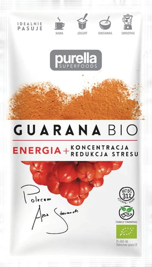 Purella, guarana bio w proszku, 21 g Purella Superfoods