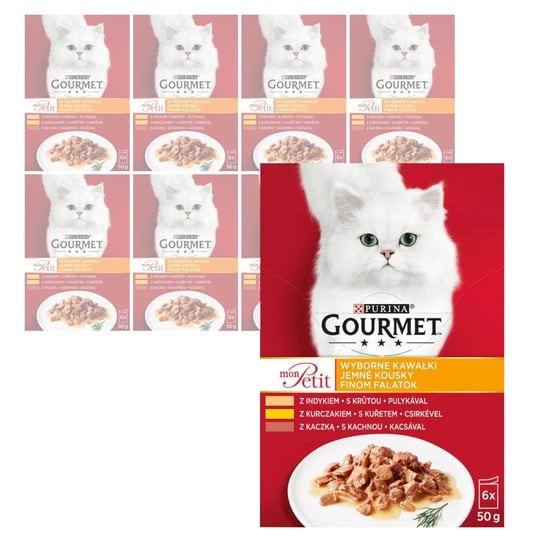 Purina Gourmet Mon Petit Mix Drobiowe Smaki 48x50g Mokra Karma Dla Kota Wyborne Kawałki Purina Gourmet