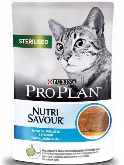 Purina Pro plan Cat Nutri Savour Sterilised pasztet z dorszem 85g Purina Pro Plan