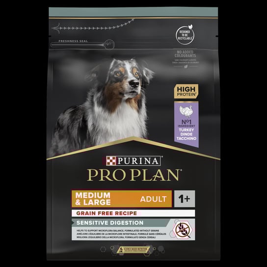Purina PRO PLAN Grain Free Medium Large indyk 2,5k Purina