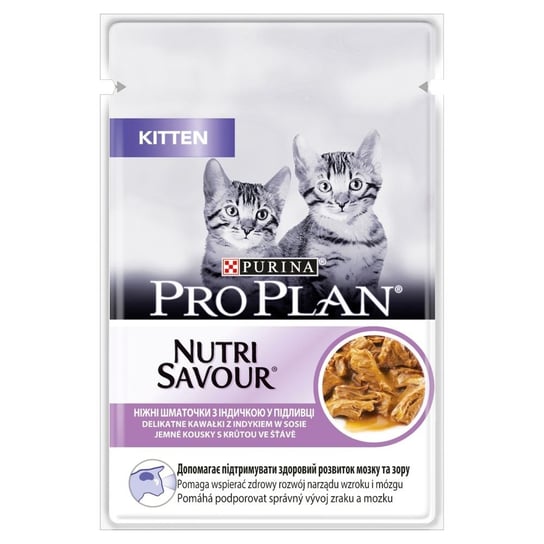 Purina Pro plan Kitten Indyk Nutrisavour W Sosie 85g Purina Pro Plan