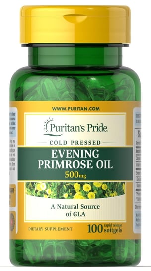 Puritan's Pride, Evening Primrose Oil (Olej Z Wiesiołka) 500 Mg,  Suplement diety, 100 kaps. Puritan's Pride