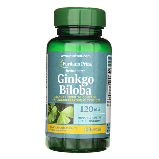 Puritan's Pride, Ginkgo Biloba 120 mg, Suplement diety, 100 kaps. Puritan's Pride