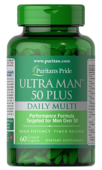 Puritan's Pride Ultra Man 50 Plus Multiwitamina - Suplement diety, 60 tabletek Puritan's Pride