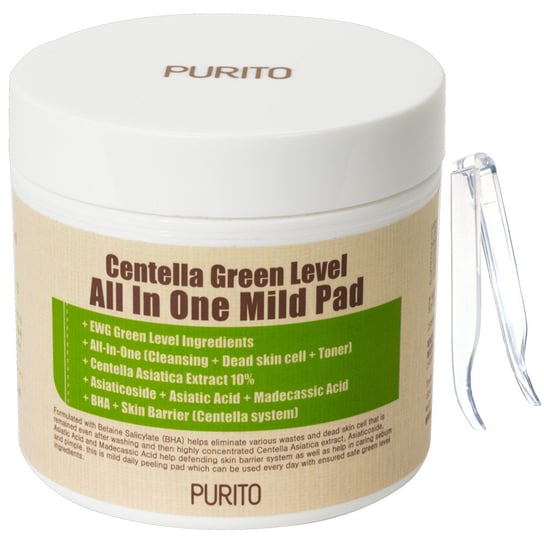 Purito, Centella Green Level Mild, Waciki kosmetyczne, 60 szt. PURITO