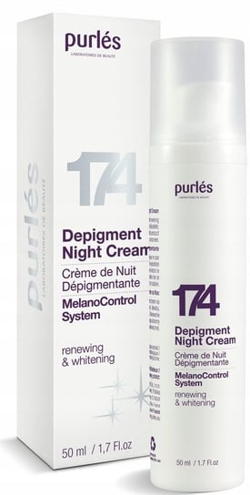 Purles, 174 Depigment Cream, Depigmentujący Krem Rozjaśniający Na Noc, 50ml Purles