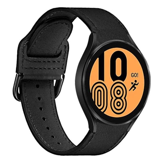 PURO Classic Leather Band – Skórzany pasek do Samsung Galaxy Watch 4 / Watch 4 Classic (czarny) Puro