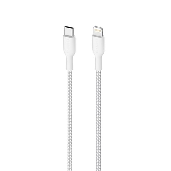 PURO Fabric Ultra Strong - Kabel w oplocie heavy duty USB-C/Lightning MFi 1,2m (biały) Forcetop