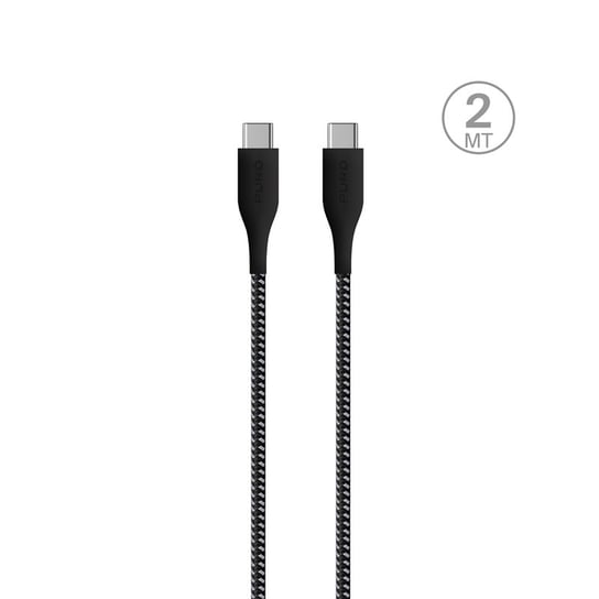 PURO Fabric Ultra Strong - Kabel w oplocie heavy duty USB-C / USB-C 2m (czarny) Puro