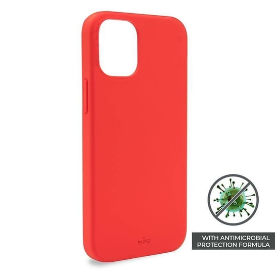 PURO ICON Anti-Microbial Cover - Etui iPhone 12 / iPhone 12 Pro z ochroną antybakteryjną (czerwony) Puro