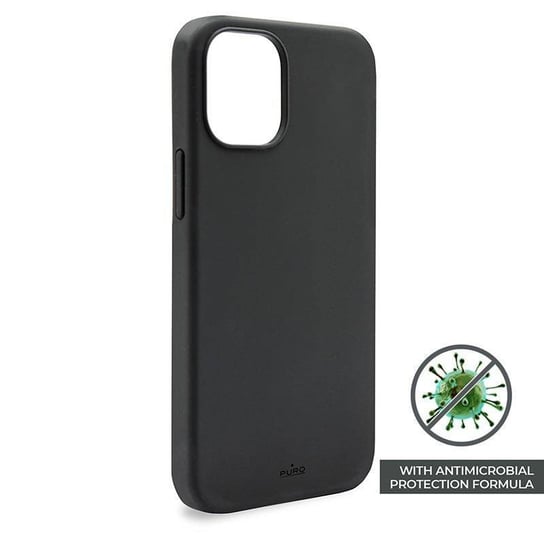 PURO ICON Anti-Microbial Cover - Etui iPhone 12 Pro Max z ochroną antybakteryjną (czarny) Puro