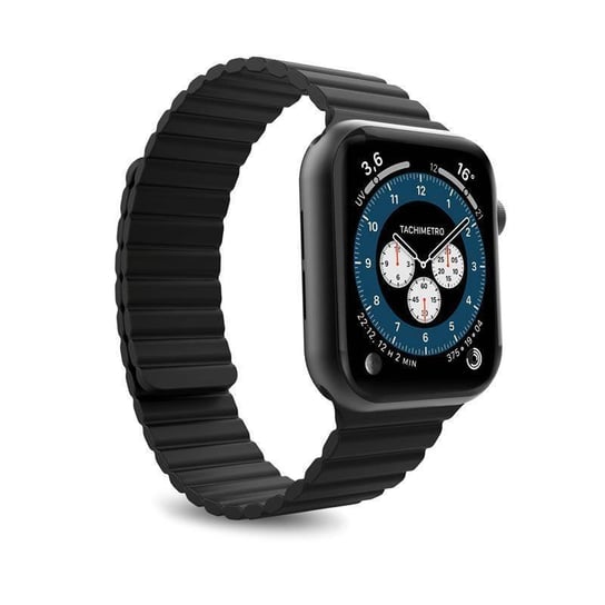 PURO ICON LINK - Magnetyczny pasek do Apple Watch 42 / 44 mm (M/L) (czarny) Puro