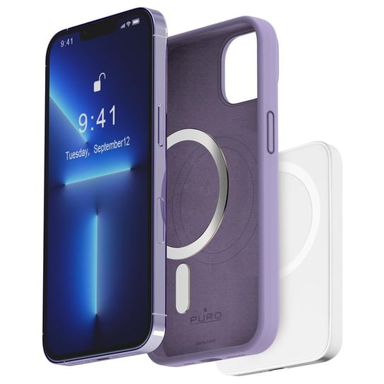PURO ICON MAG - Etui iPhone 14 / 13 MagSafe (Tech Lavender) Puro
