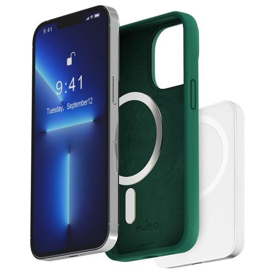 PURO ICON MAG - Etui iPhone 14 Pro MagSafe (Dark green) Inne