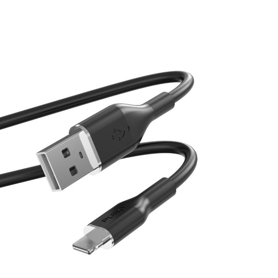 PURO ICON Soft Cable – Kabel USB-A do Lightning MFi 1.5 m (Black) Puro