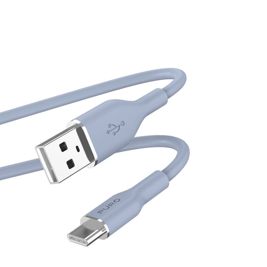 PURO ICON Soft Cable – Kabel USB-A do USB-C 1.5 m (Powder Blue) Puro