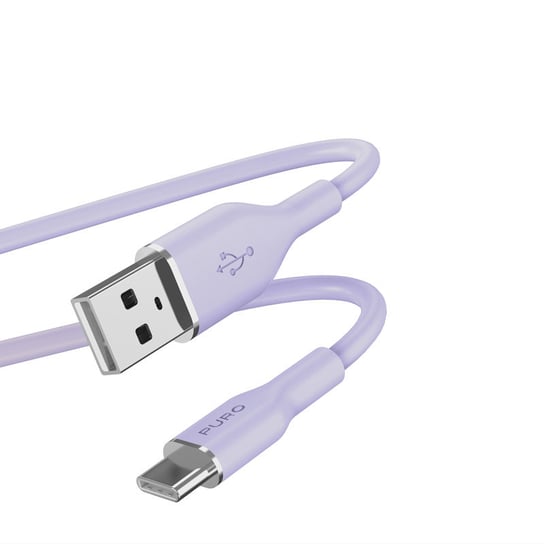 PURO ICON Soft Cable – Kabel USB-A do USB-C 1.5 m (Tech Lavender) Puro