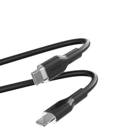 PURO ICON Soft Cable – Kabel USB-C do Lightning MFi 1.5 m (Black) Puro