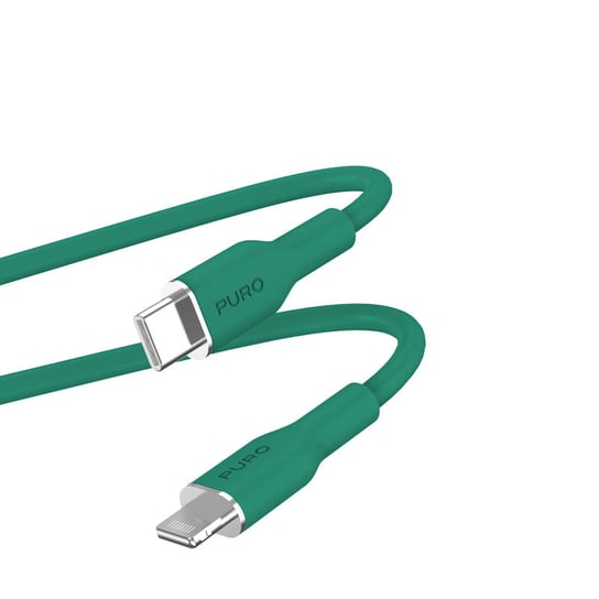 PURO ICON Soft Cable – Kabel USB-C do Lightning MFi 1.5 m (Jade) Puro