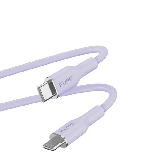 PURO ICON Soft Cable – Kabel USB-C do Lightning MFi 1.5 m (Tech Lavender) Puro