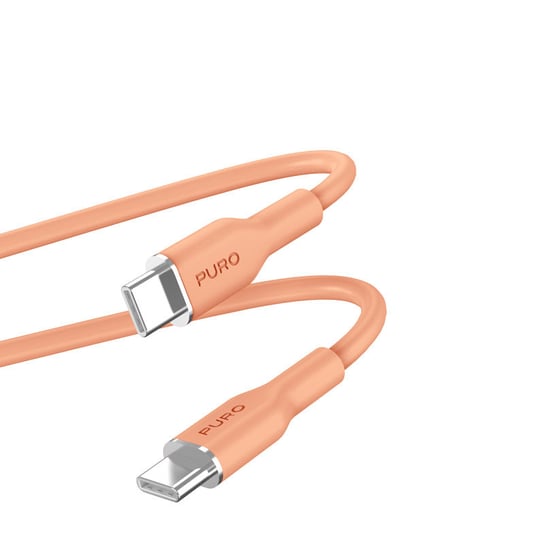 PURO ICON Soft Cable – Kabel USB-C do USB-C 1.5 m (Apricot) Puro