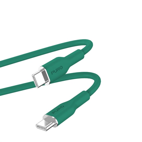 PURO ICON Soft Cable – Kabel USB-C do USB-C 1.5 m (Jade) Puro