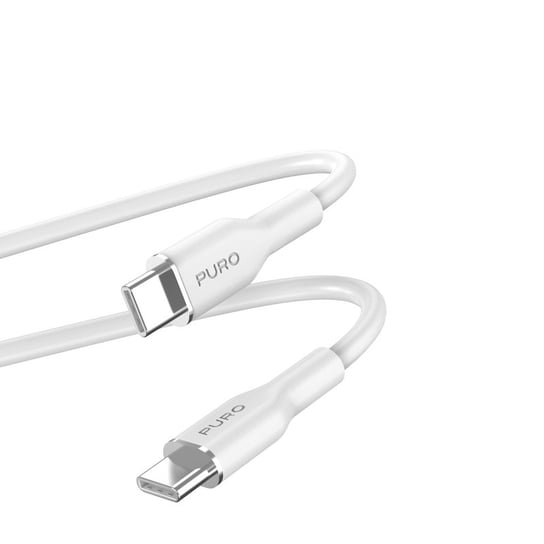 PURO ICON Soft Cable – Kabel USB-C do USB-C 1.5 m (White) Puro
