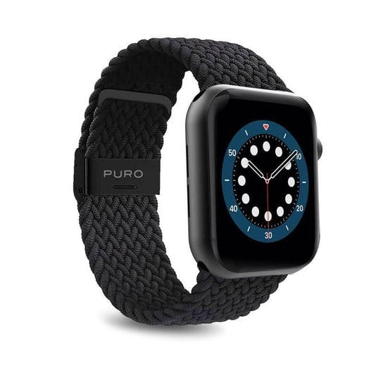 Puro Loop Band - Pleciony pasek do Apple Watch 42/44/45 mm (czarny) Puro