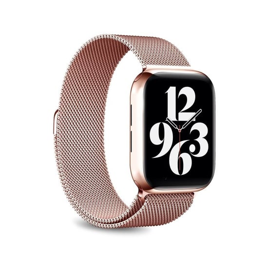 Puro Milanese Magnetic Band - Pasek ze stali nierdzewnej do Apple Watch 38/40 mm (różowe złoto) Forcetop