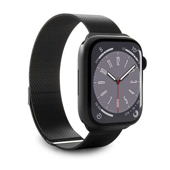 Puro Milanese Magnetic Band - Pasek ze stali nierdzewnej do Apple Watch 42/44/45/49 mm (czarny) Puro