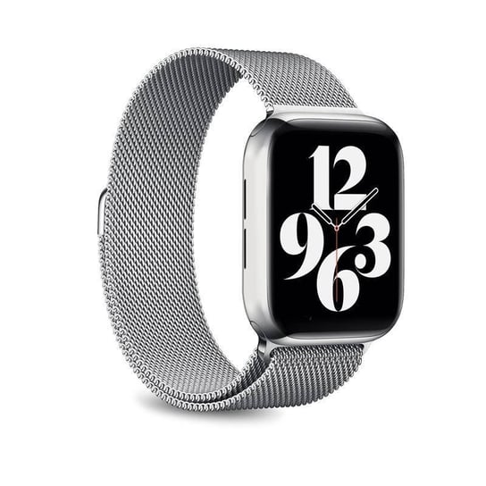 Puro Milanese Magnetic Band - Pasek ze stali nierdzewnej do Apple Watch 42/44/45 mm (srebrny) Puro