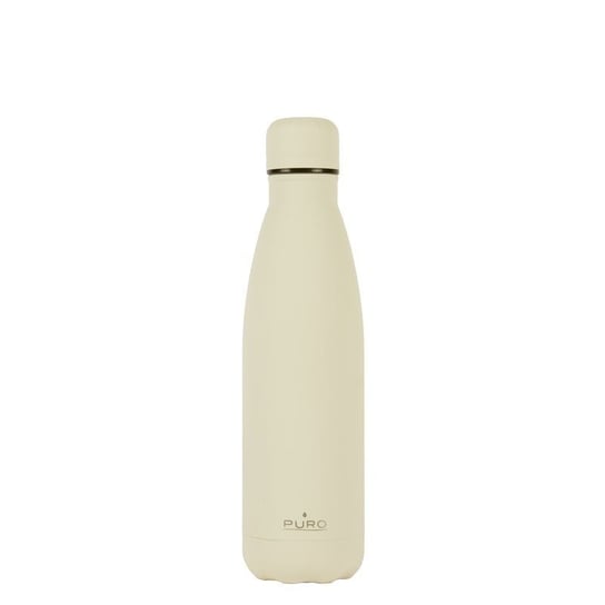 Puro, Stalowa butelka termiczna, beżowy, 500 ml Puro