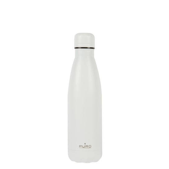 Puro, Stalowa butelka termiczna, biały, 500 ml Puro