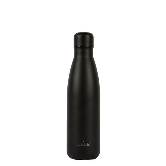 Puro, Stalowa butelka termiczna, czarny, 500 ml Puro