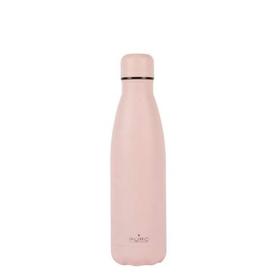 Puro, Stalowa butelka termiczna, różowy, 500 ml Puro