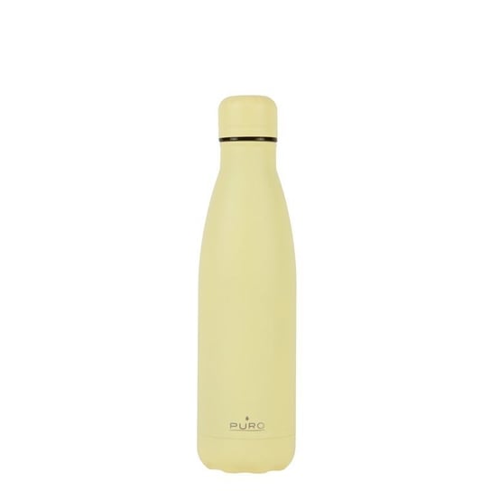Puro, Stalowa butelka termiczna, żółty, 500 ml Puro