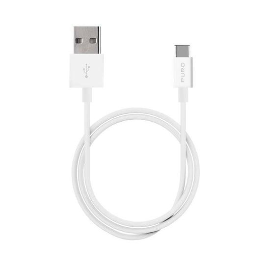 PURO White - Kabel połączeniowy USB-A / USB-C 1 m (biały) Puro