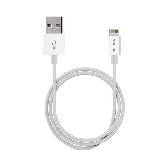 PURO White - Kabel połączeniowy USB Apple złącze Lightning MFi 1m (biały) Puro