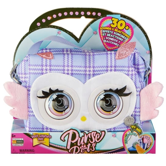 Purse Pets. Interaktywna torebka. Print Perfect Hoot Couture Owl'. Spin Master Spin Master