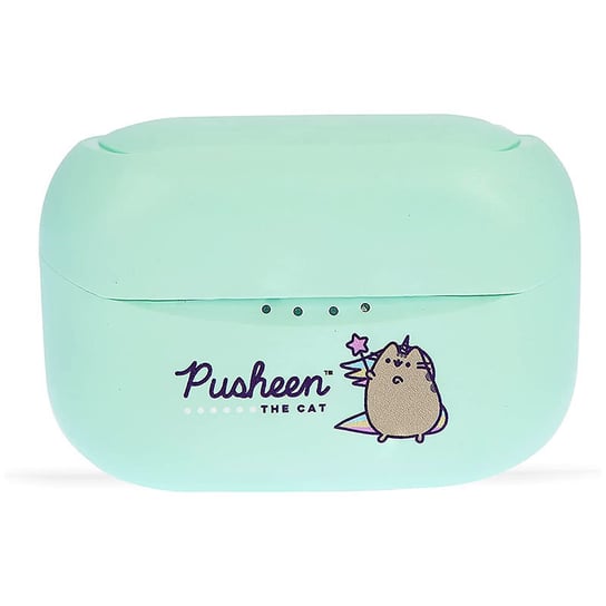 Pusheen - Bezprzewodowe słuchawki Bluetooth TWS z etui ładującym (zielony) Pusheen