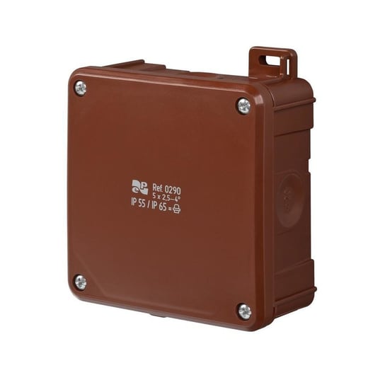 Puszka 2K IP55 / IP 65 98x98x46 Brązowa ELEKTRO-PLAST NASIELSK