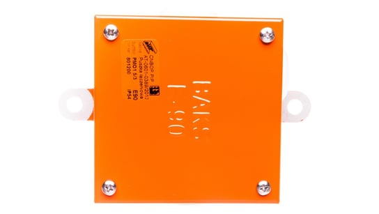 Puszka łączeniowo-rozgałęźna metalowa pomarańczowa 100x100x45mm E90 PMO1(5/3) 801200 BAKS