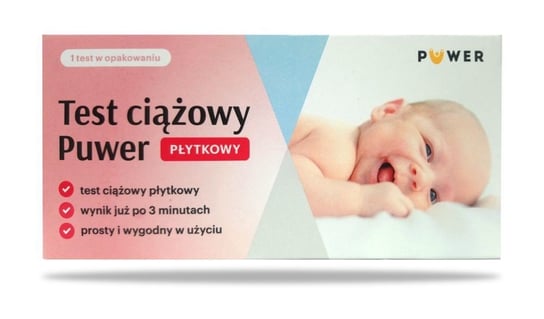 Puwer, Test ciążowy płytkowy, 1szt. Puwer